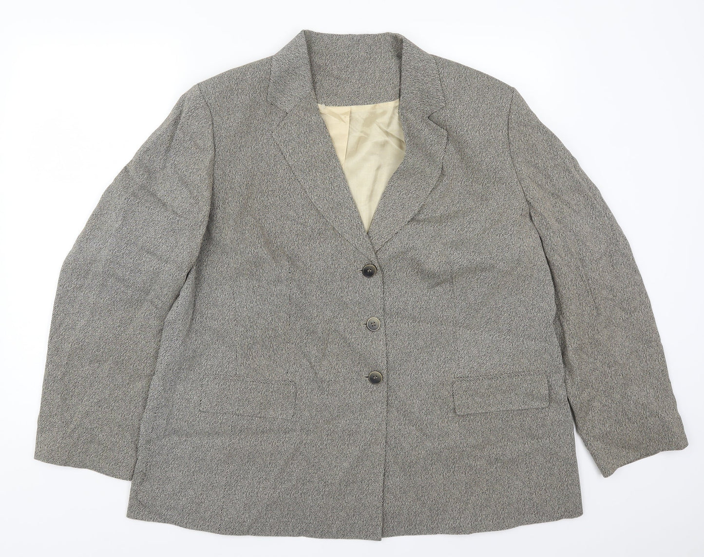 Womens UK Size 18 Preworn Regular Brown Suit Jacket