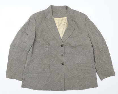 Womens UK Size 18 Preworn Regular Brown Suit Jacket