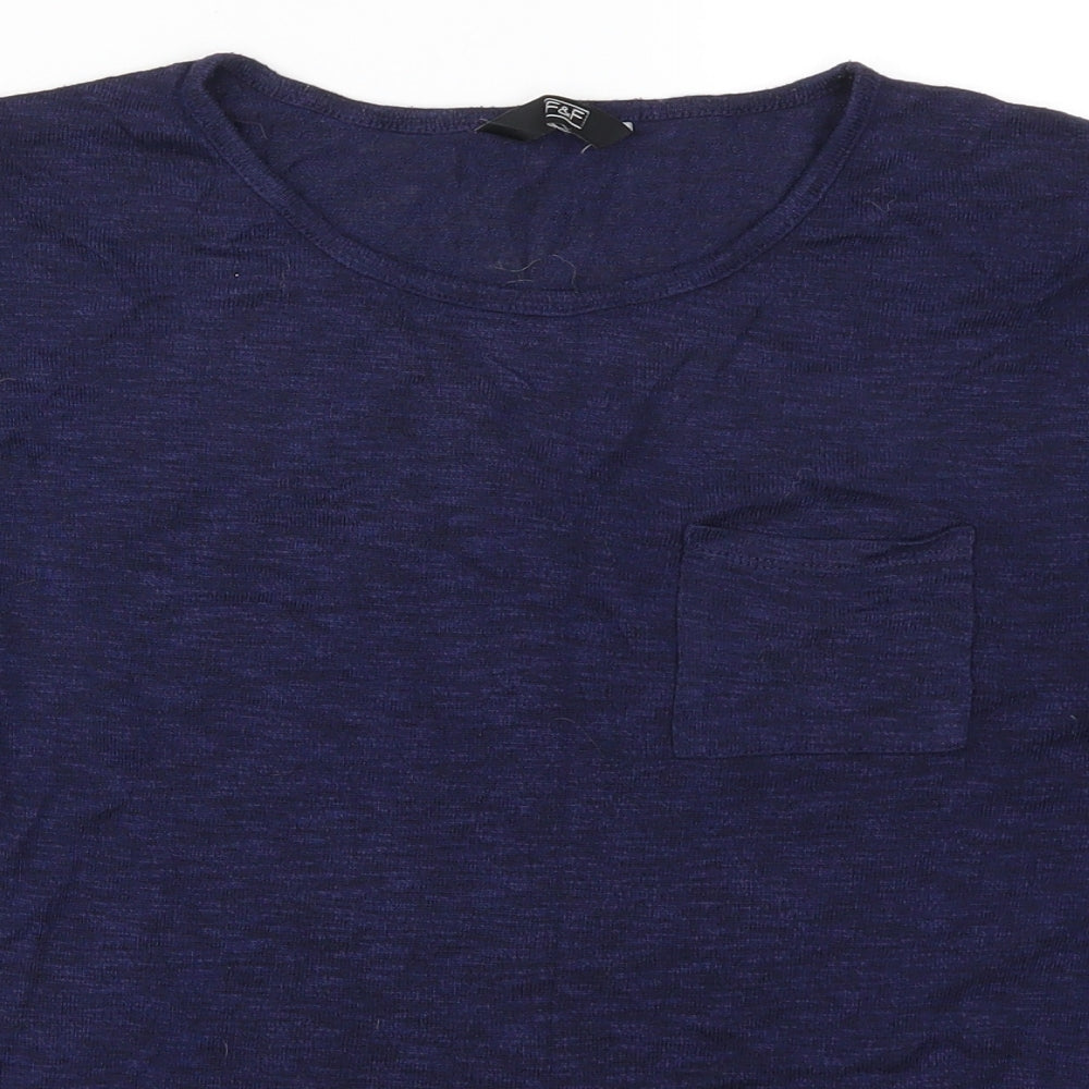 F&F Womens Blue   Basic T-Shirt Size 8