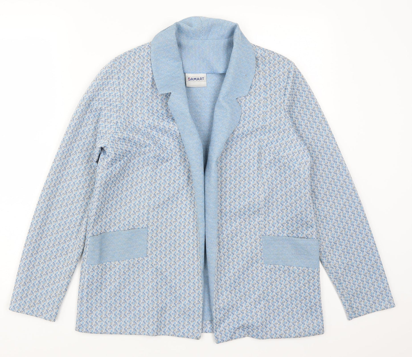 Damart Womens Blue Geometric  Jacket  Size 14