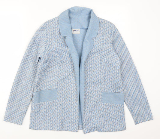 Damart Womens Blue Geometric  Jacket  Size 14