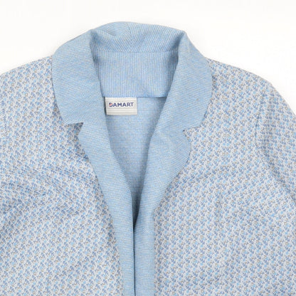 Damart Womens Blue Geometric  Jacket  Size 14