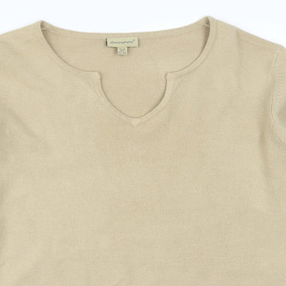Atmosphere Womens Beige   Pullover Jumper Size 14