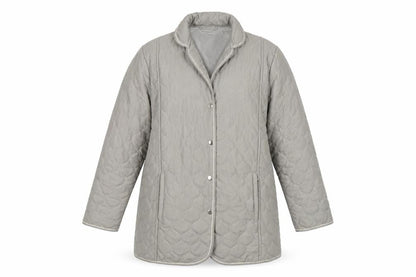 Womens UK Size 10 Gabriella Vicenga Grey Quilted Coat