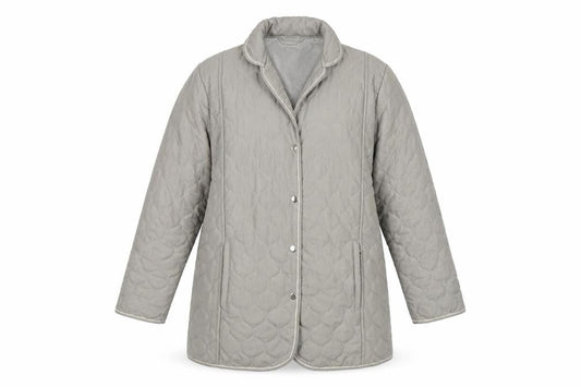 Womens UK Size 10 Gabriella Vicenga Grey Quilted Coat