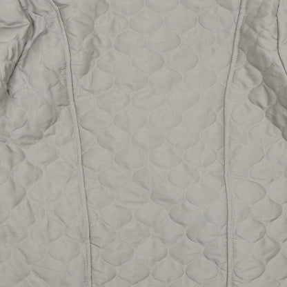 Womens UK Size 10 Gabriella Vicenga Grey Quilted Coat