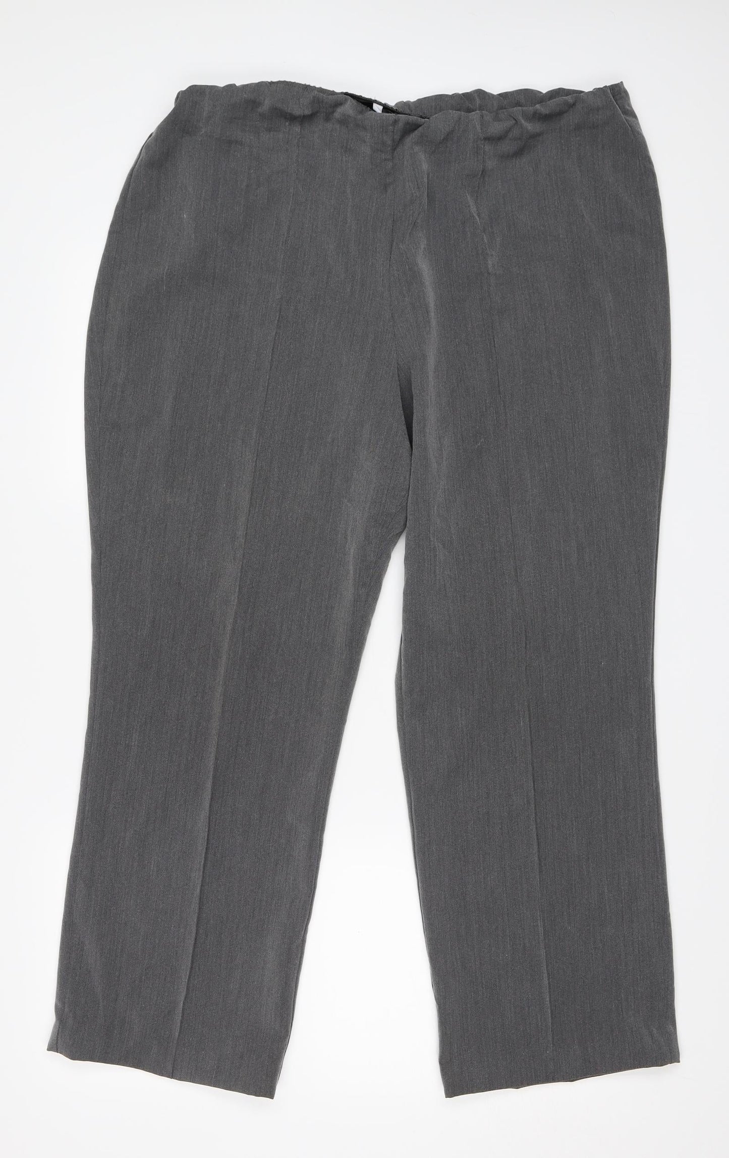Womens UK Size 18 Preworn Regular Fit  Grey Trousers