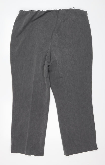 Womens UK Size 18 Preworn Regular Fit  Grey Trousers