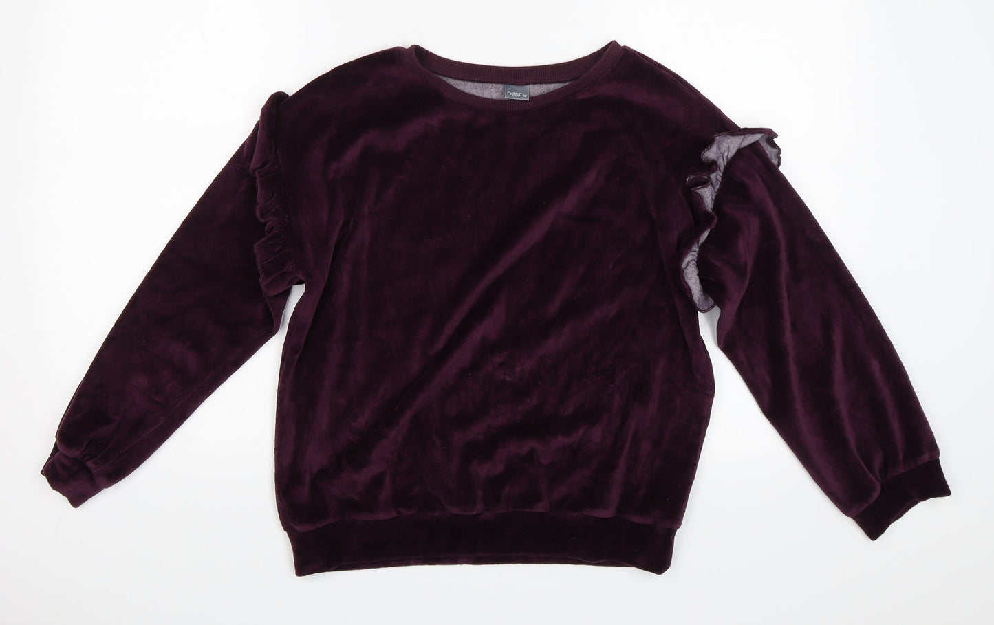 NEXT Girls Purple  Velour Pullover Sweatshirt Size 12 Years
