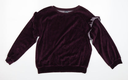 NEXT Girls Purple  Velour Pullover Sweatshirt Size 12 Years