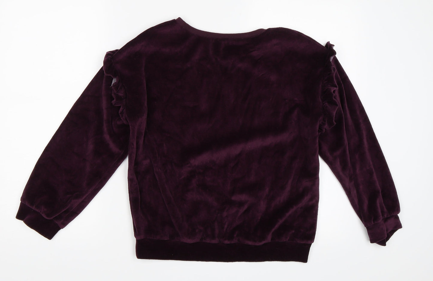 NEXT Girls Purple  Velour Pullover Sweatshirt Size 12 Years