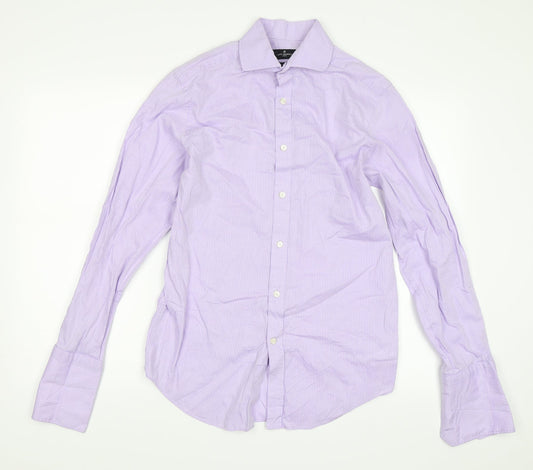 Mens UK Collar Size 14.5 Jeff Banks Smart Purple  Dress Shirt