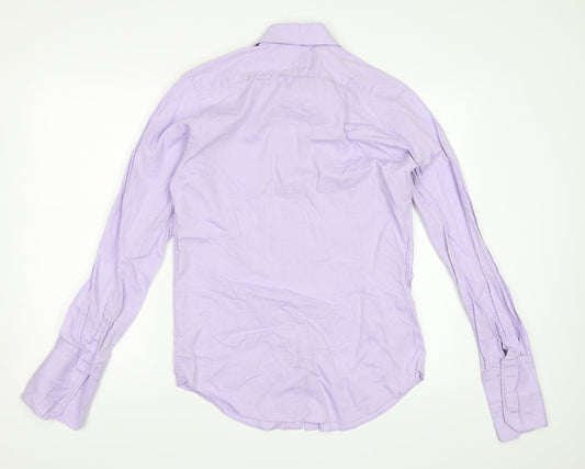 Mens UK Collar Size 14.5 Jeff Banks Smart Purple  Dress Shirt