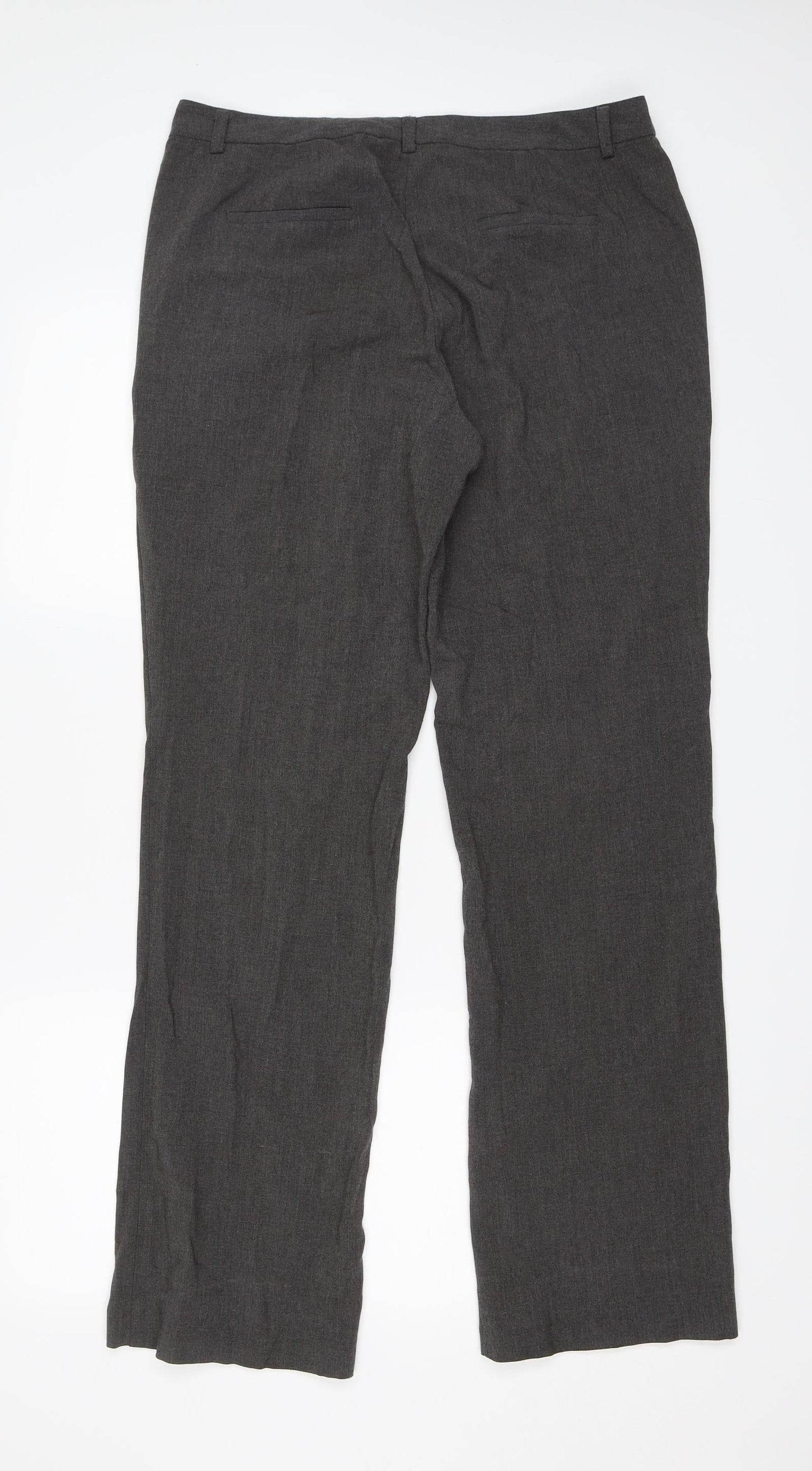 R Essential Womens Grey   Trousers  Size 14 L32 in