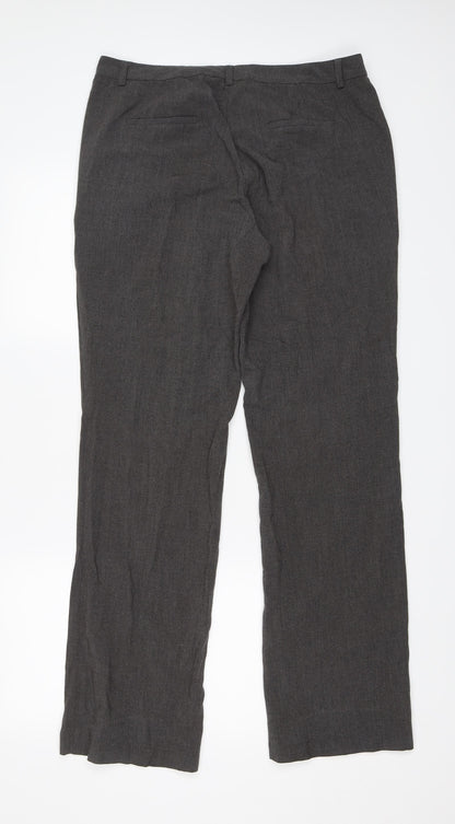 R Essential Womens Grey   Trousers  Size 14 L32 in