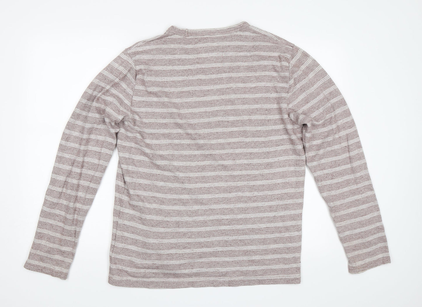 Hollister Mens Pink Striped  Pullover Jumper Size M