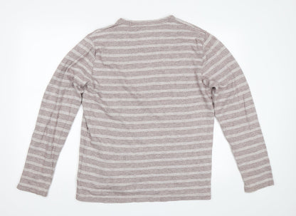 Hollister Mens Pink Striped  Pullover Jumper Size M