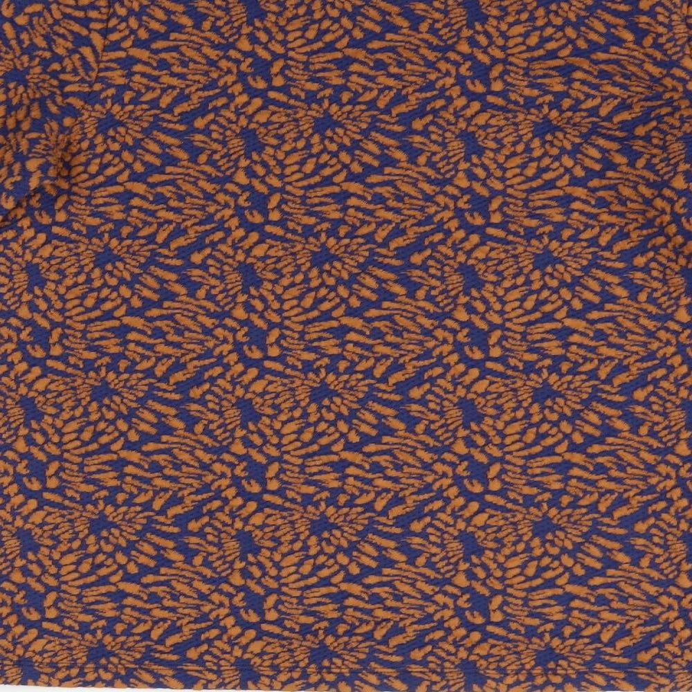 TU Womens Orange Geometric  Pullover Jumper Size 14