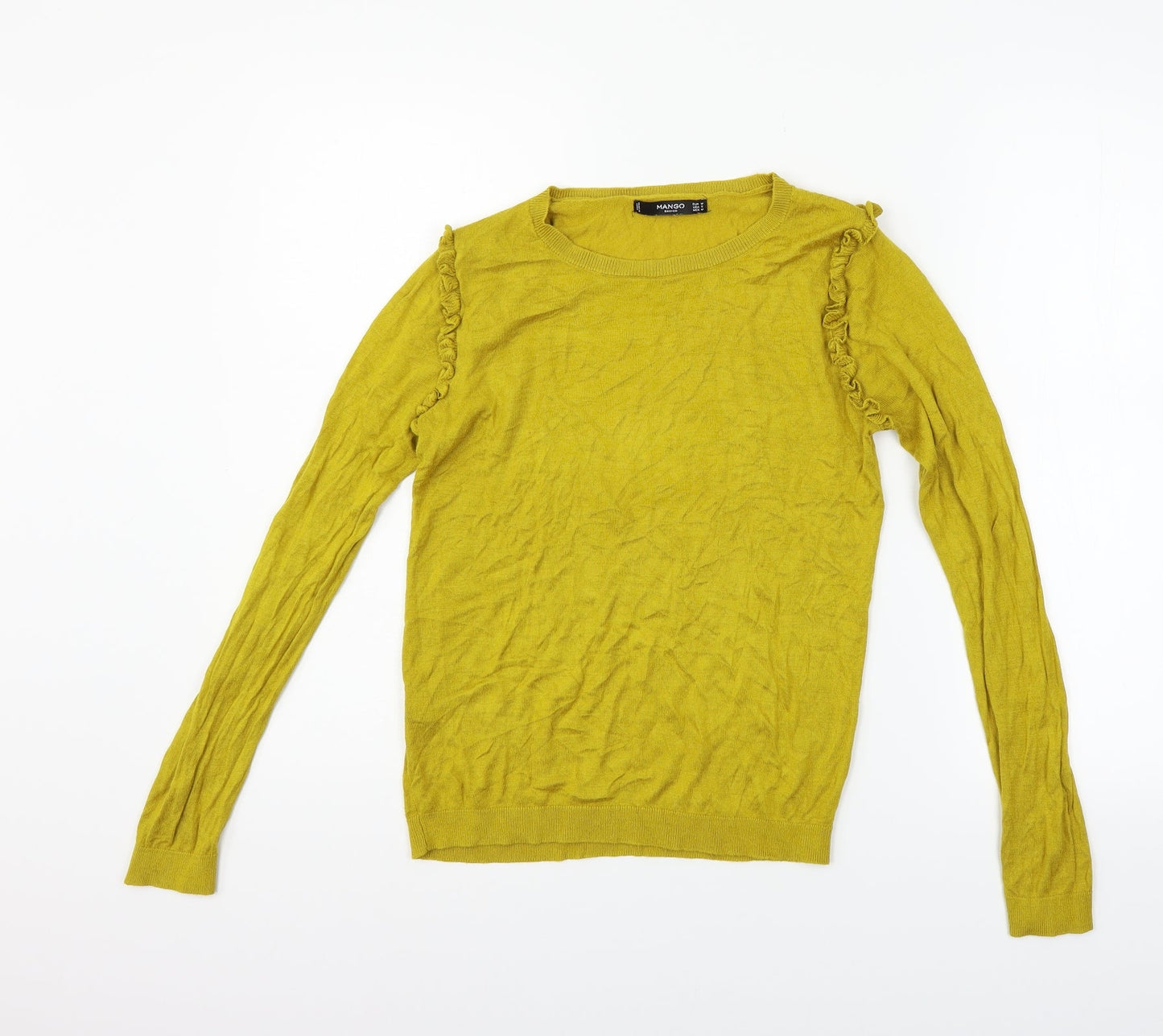 Mango Womens Yellow   Pullover Jumper Size M