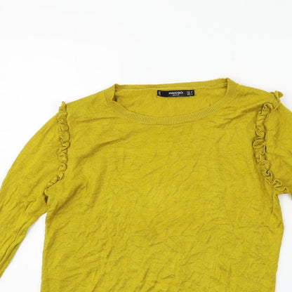 Mango Womens Yellow   Pullover Jumper Size M