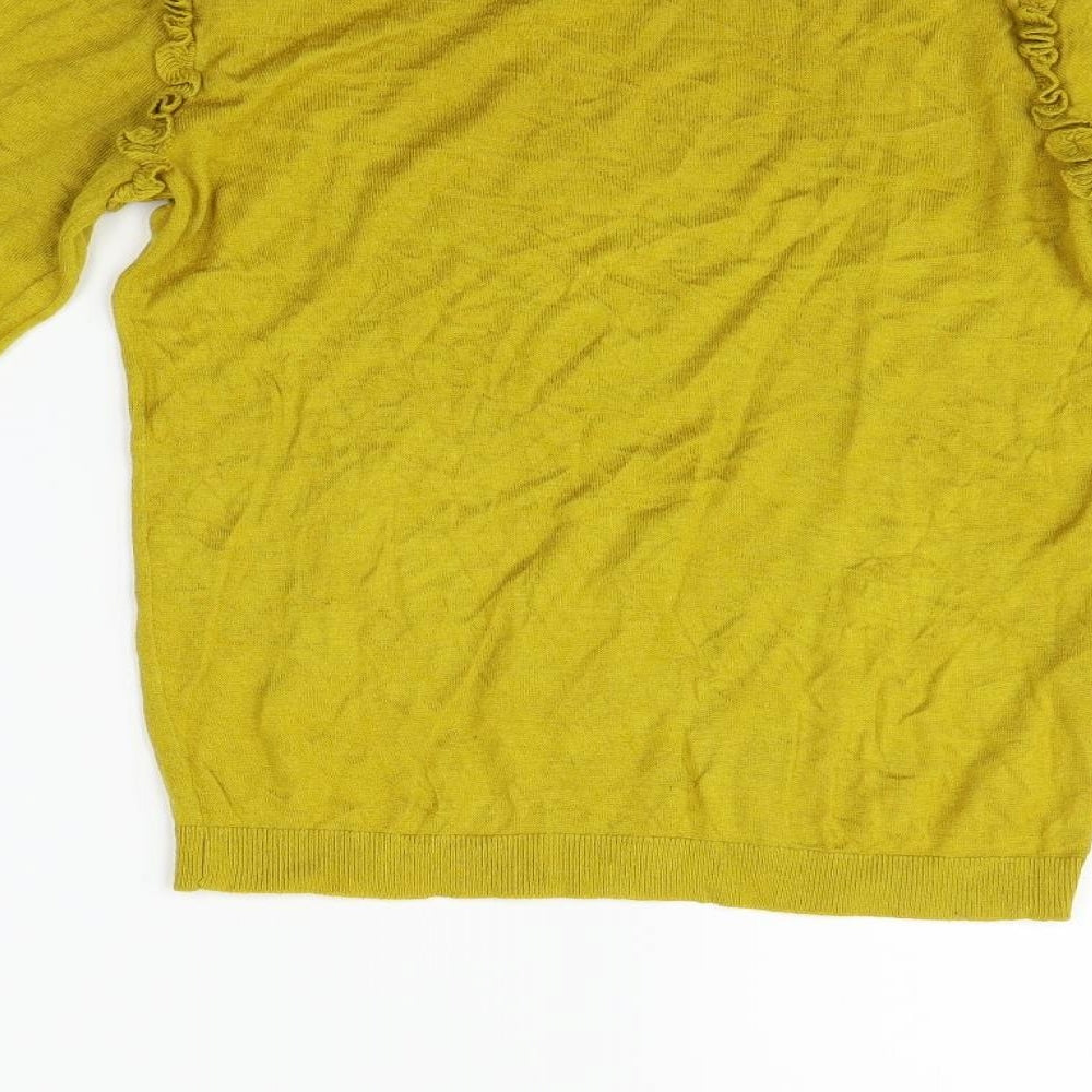 Mango Womens Yellow   Pullover Jumper Size M