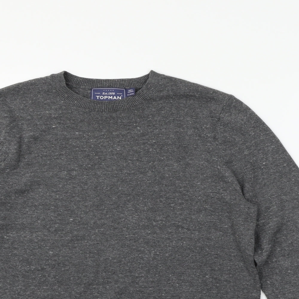 Topman Mens Grey   Pullover Jumper Size S