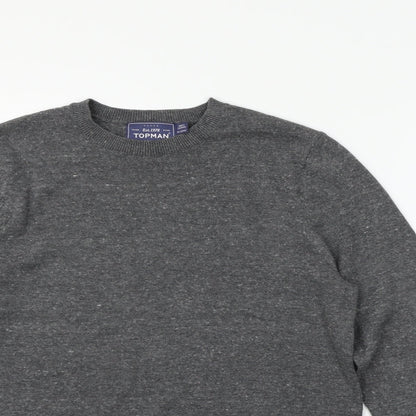 Topman Mens Grey   Pullover Jumper Size S
