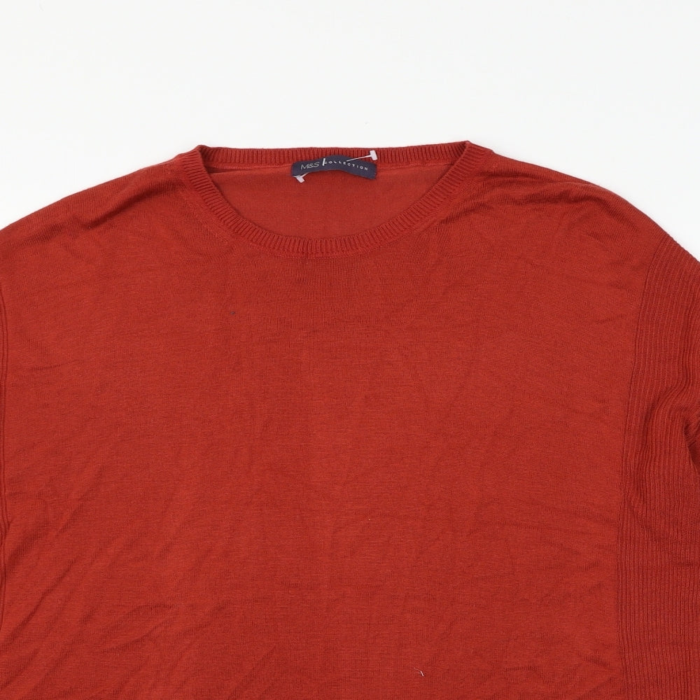 Marks & Spencer Womens Red   Pullover Jumper Size 16