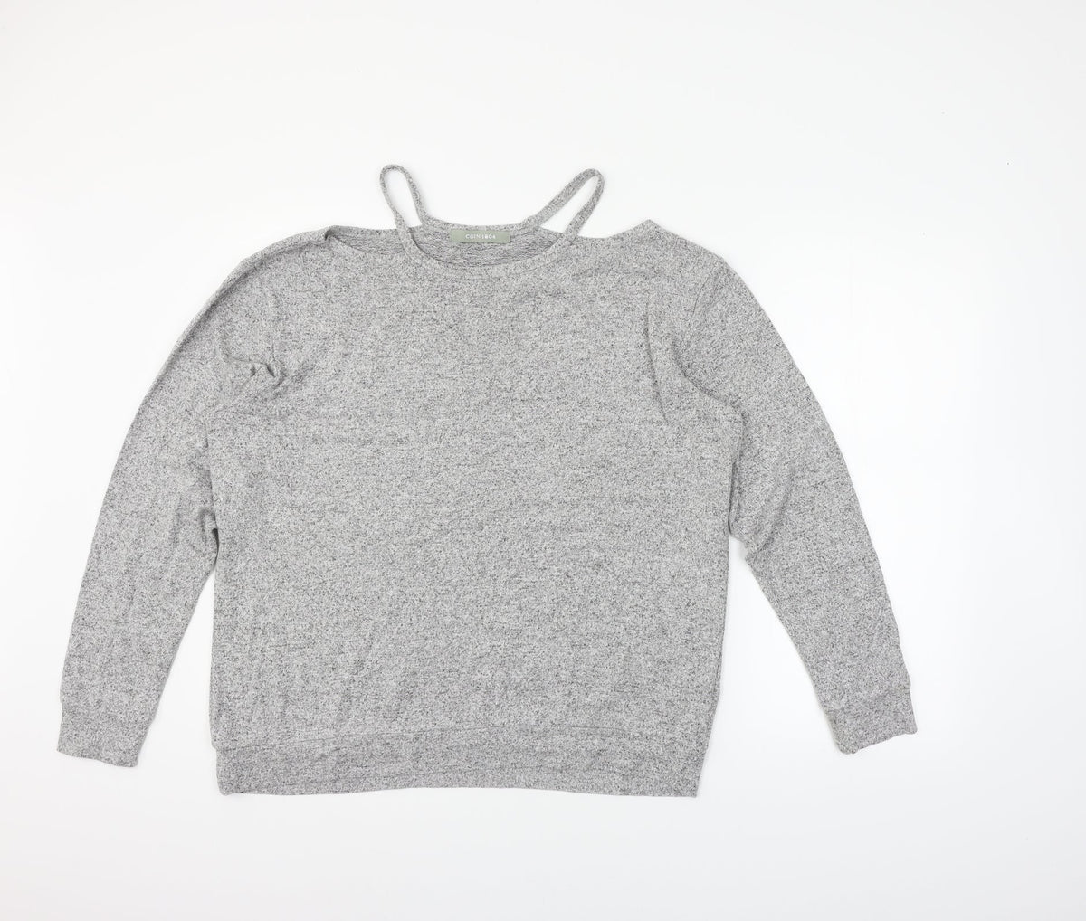 Additional front view of COIN 1804 women’s grey jumper, size L