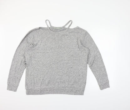 Additional front view of COIN 1804 women’s grey jumper, size L