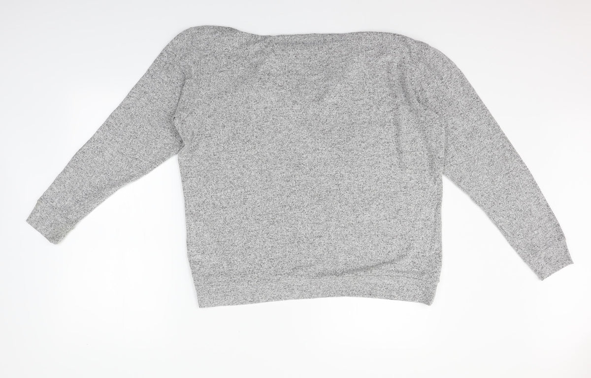 Back view of COIN 1804 women’s grey jumper, size L