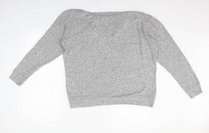 Back view of COIN 1804 women’s grey jumper, size L