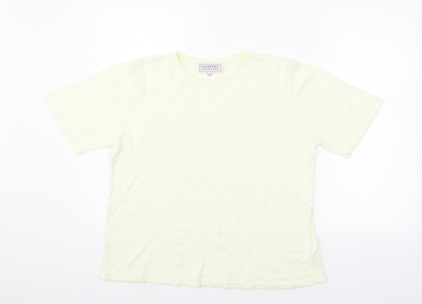 Womens UK Size M COUNTRY COLLECTION Beige Basic Polo