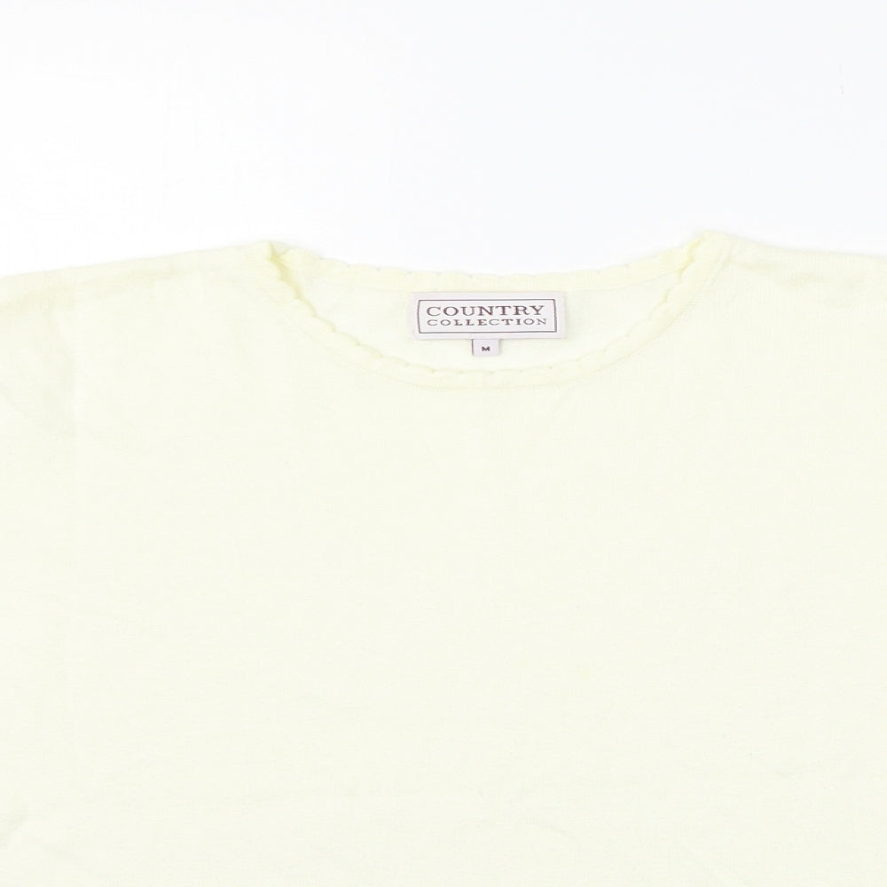 Womens UK Size M COUNTRY COLLECTION Beige Basic Polo
