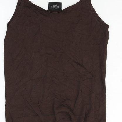 Womens UK Size 14 Principles Brown Basic Tank