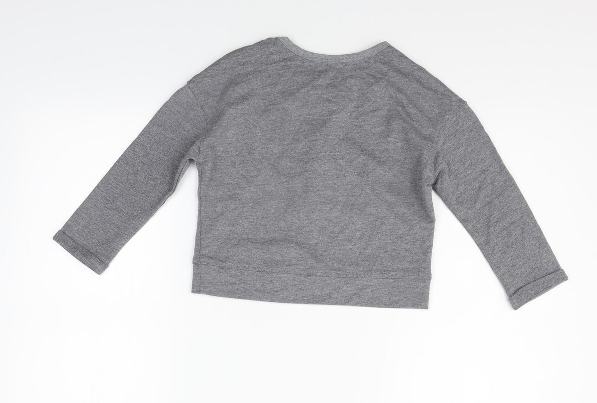 Next Girls Grey   Pullover Jumper Size 4-5 Years