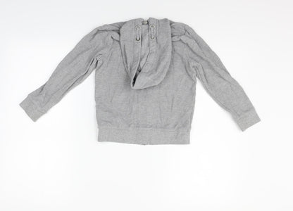 TU Girls Grey   Full Zip Jumper Size 7 Years