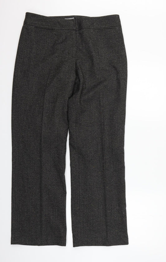 Per Una Womens Grey   Trousers  Size 14 L27 in