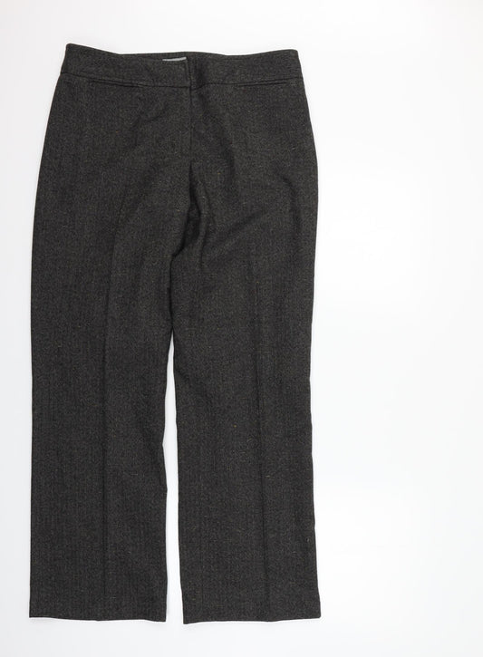 Per Una Womens Grey   Trousers  Size 14 L27 in