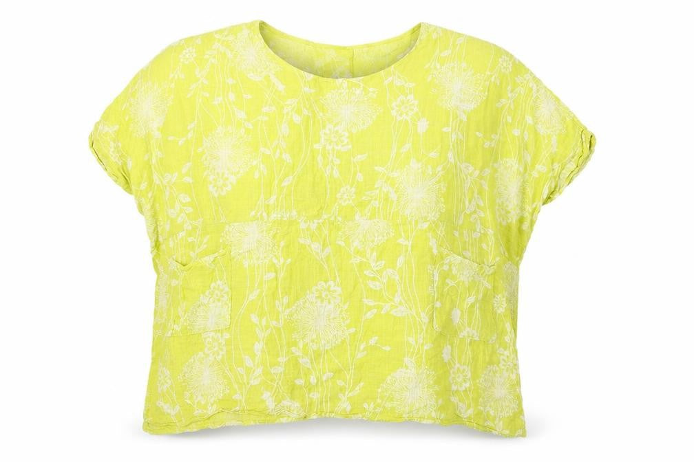 Womens UK Size One Size Preworn Yellow Basic Blouse