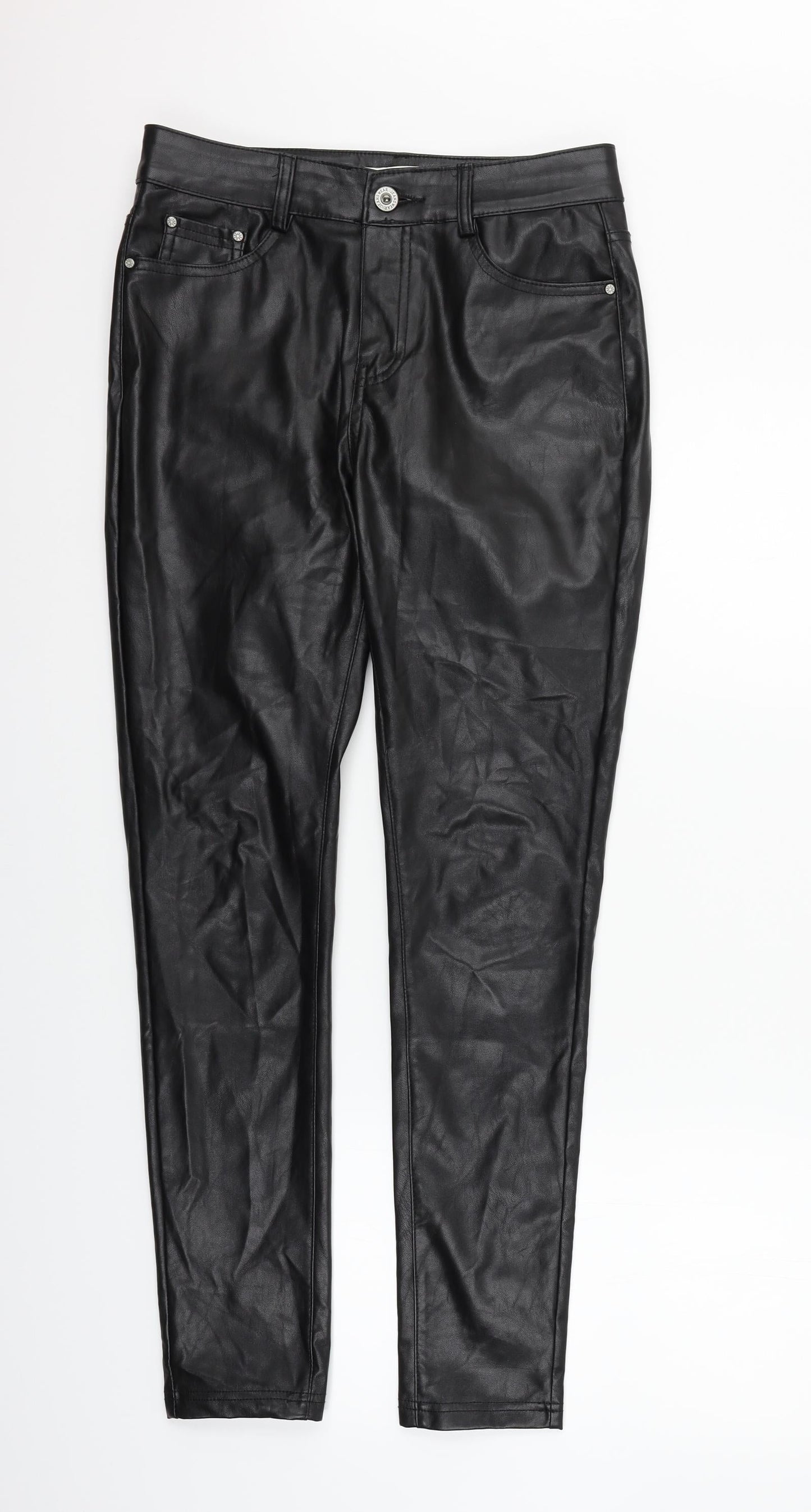 Colourful Premium Womens Black   Jegging Trousers Size XL L30 in
