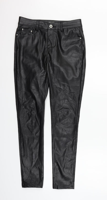 Colourful Premium Womens Black   Jegging Trousers Size XL L30 in