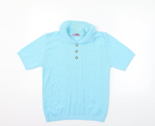 Glimpse Womens Blue   Cardigan Jumper Size M