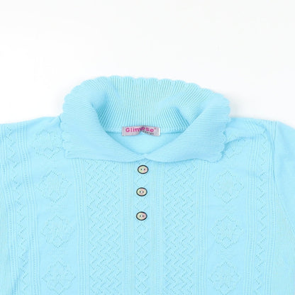 Glimpse Womens Blue   Cardigan Jumper Size M