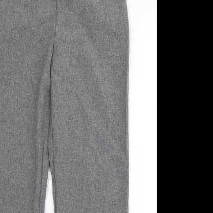 Womens UK Size 12 Emma Collection Regular Fit Dress Pants Grey Trousers