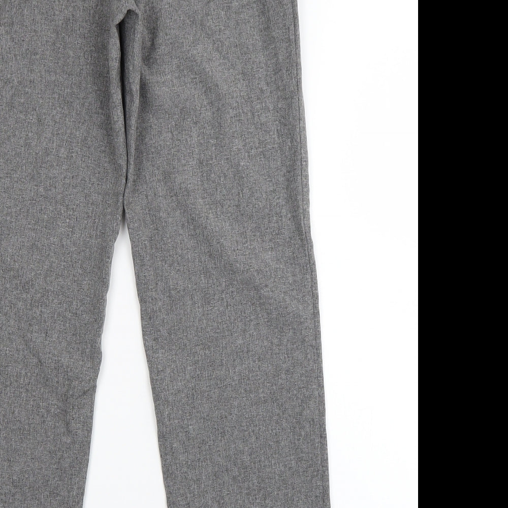 Womens UK Size 12 Emma Collection Regular Fit Dress Pants Grey Trousers