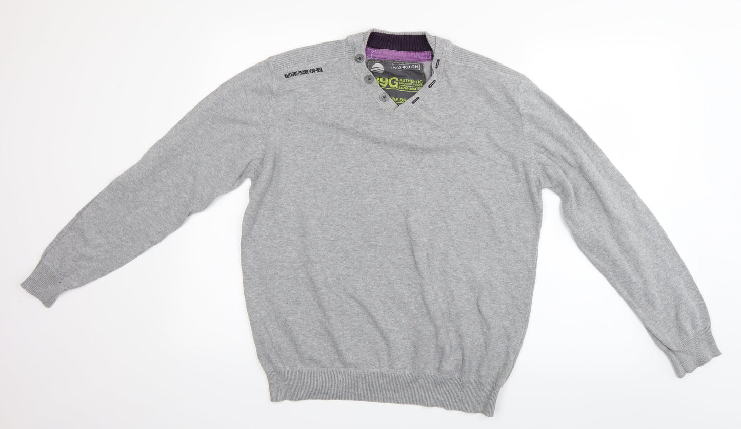 M&Co Mens Grey   Pullover Jumper Size M