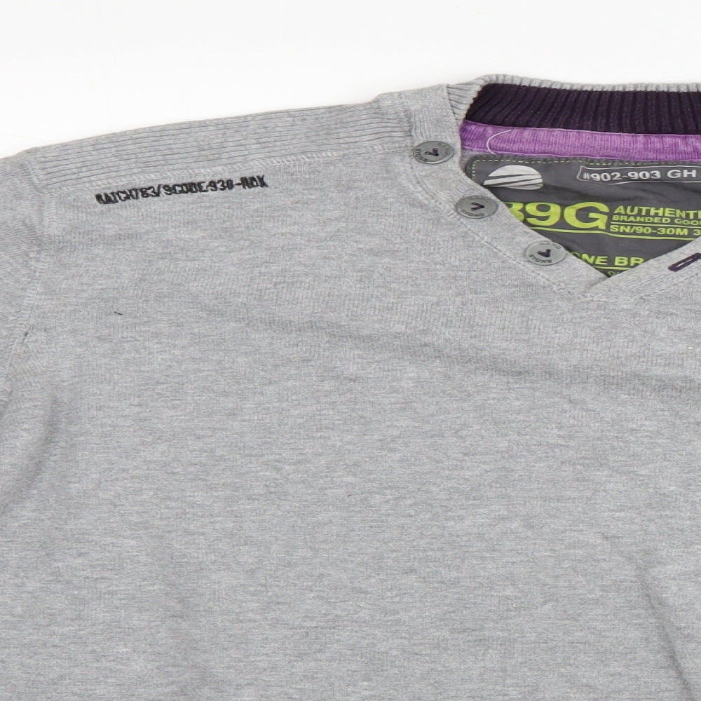 M&Co Mens Grey   Pullover Jumper Size M