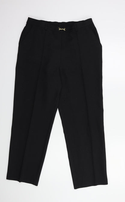 Womens UK Size 30 in Preworn Regular Fit  Black Trousers