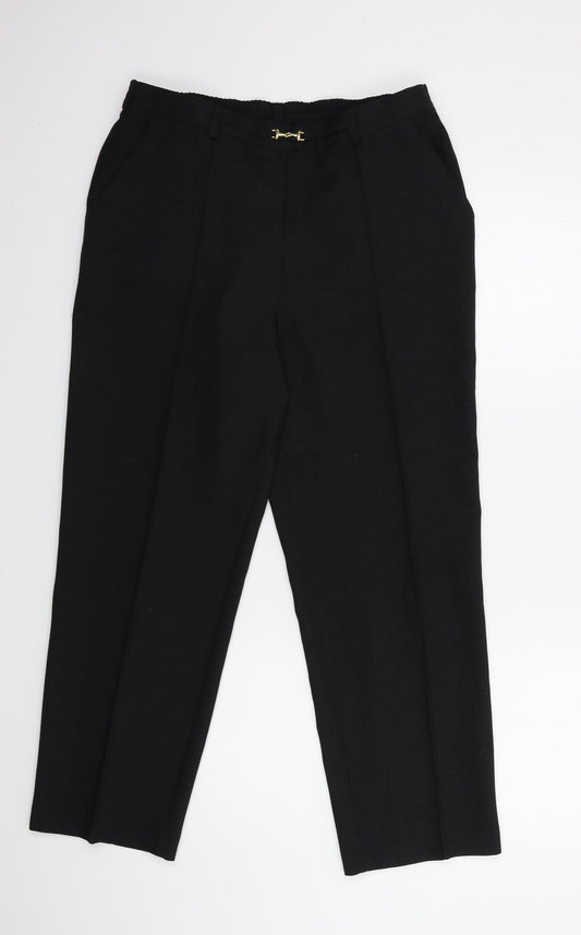 Womens UK Size 30 in Preworn Regular Fit  Black Trousers